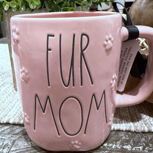 Rae Dunn Fur Mom Paw Prints Coffee Mug